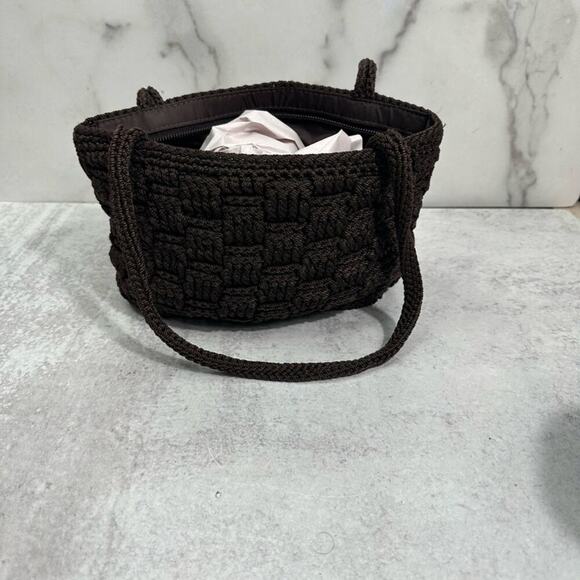 The Sak Brown Crocheted Woven Mini Handbag - Picture 2 of 13